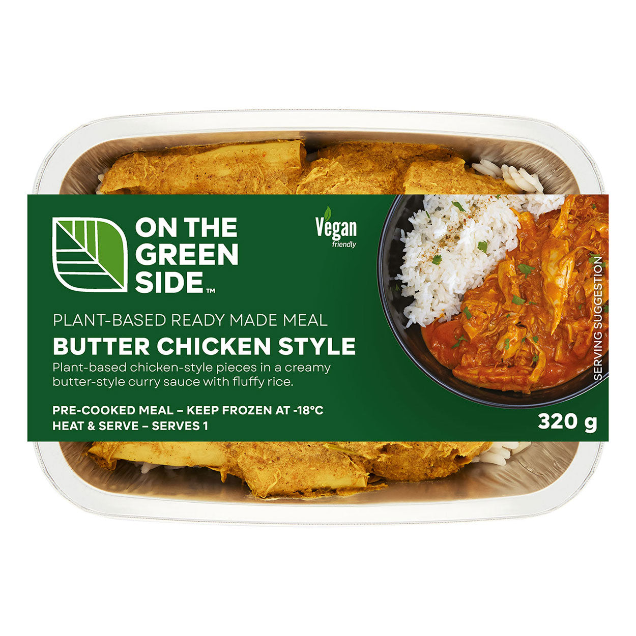 Plant-based butter chicken style frozen meal