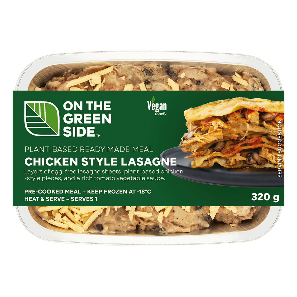 Plant-based Chicken Style Lasagne Frozen Meal